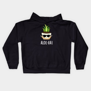 Aloe-ha Cute Hawaiian Plant Pun Kids Hoodie